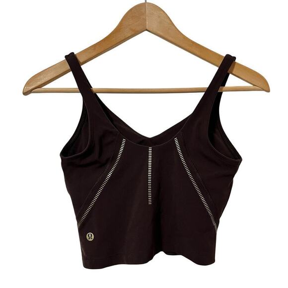 Lululemon Align Athletic Tank Top Size 4 Brown Gold Yoga Gym Workout EUC - Picture 2 of 7